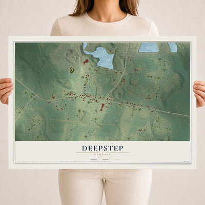 Deepstep, Georgia map print, 18" x 24" Archival Matte Print mockup