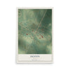 Denton, Georgia map print, 12" x 18" Archival Matte Print mockup