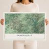 Douglasville, Georgia map print, 12" x 18" Archival Matte Print mockup