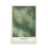Dudley, Georgia map print, 12" x 18" Archival Matte Print mockup
