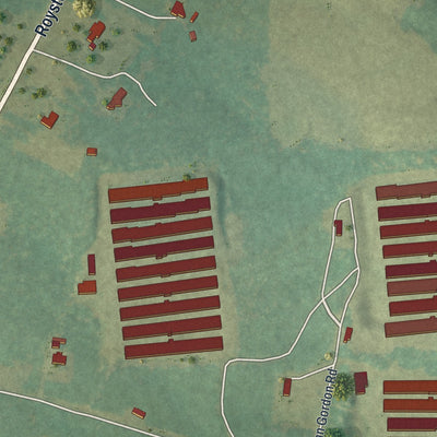 Close-up of the map of Eagle Grove, Georgia print showing street and building detail
