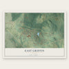 East Griffin, Georgia map print, the full design