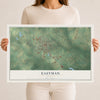 Eastman, Georgia map print, 12" x 18" Archival Matte Print mockup