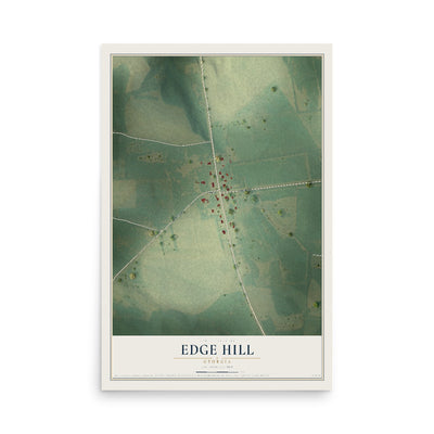 Edge Hill, Georgia map print, 12" x 18" Archival Matte Print mockup