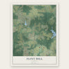 Flint Hill, Georgia map print, the full design