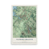 Flowery Branch, Georgia map print, 12" x 18" Archival Matte Print mockup