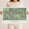 Forest Park, Georgia map print, 12" x 18" Archival Matte Print mockup