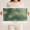 Funston, Georgia map print, 12" x 18" Archival Matte Print mockup
