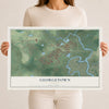 Georgetown, Georgia map print, 12" x 18" Archival Matte Print mockup