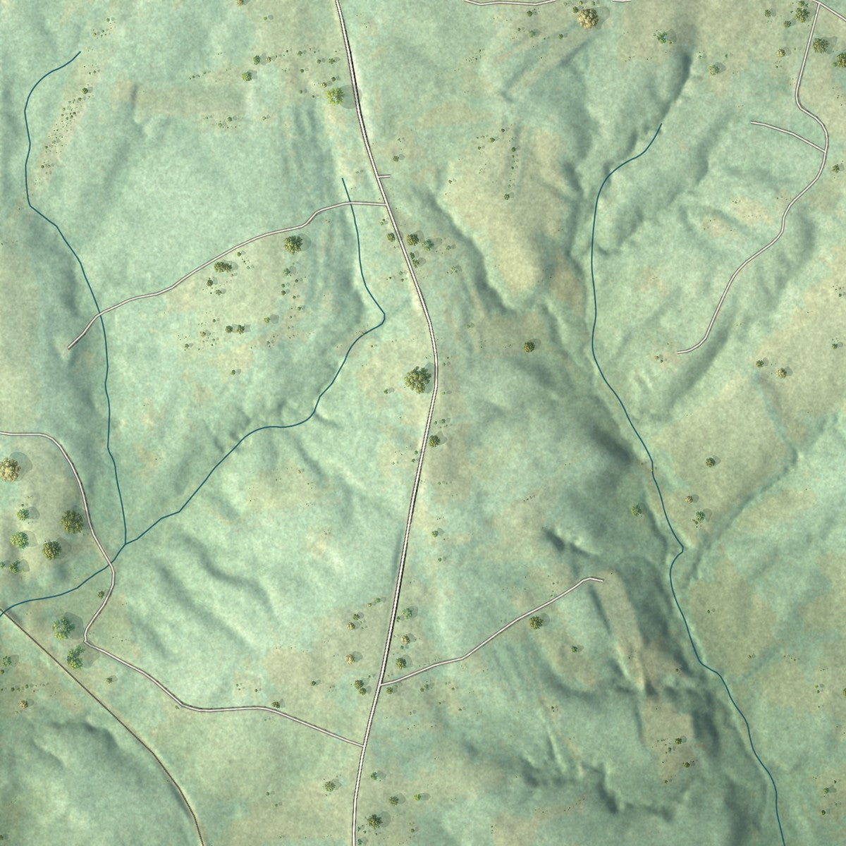 Close-up 2 of the Gillsville, Georgia map artwork