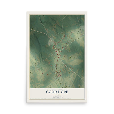 Good Hope, Georgia map print, 12" x 18" Archival Matte Print mockup