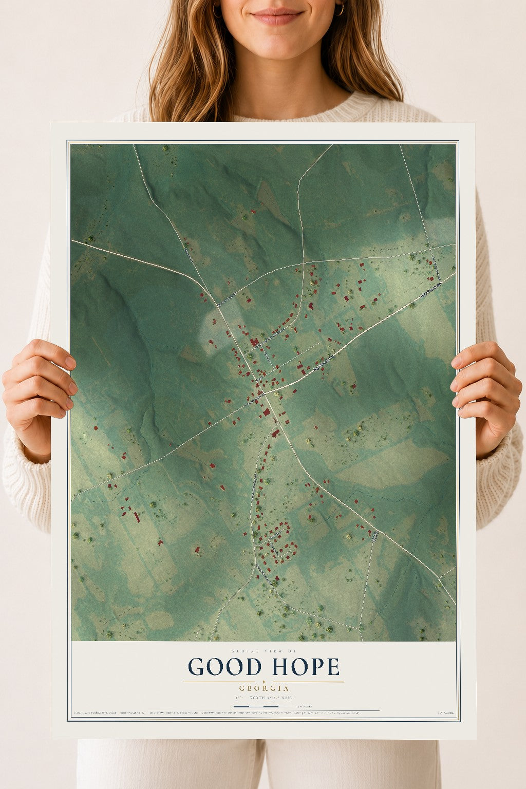 Good Hope, Georgia map print, 18" x 24" Archival Matte Print mockup