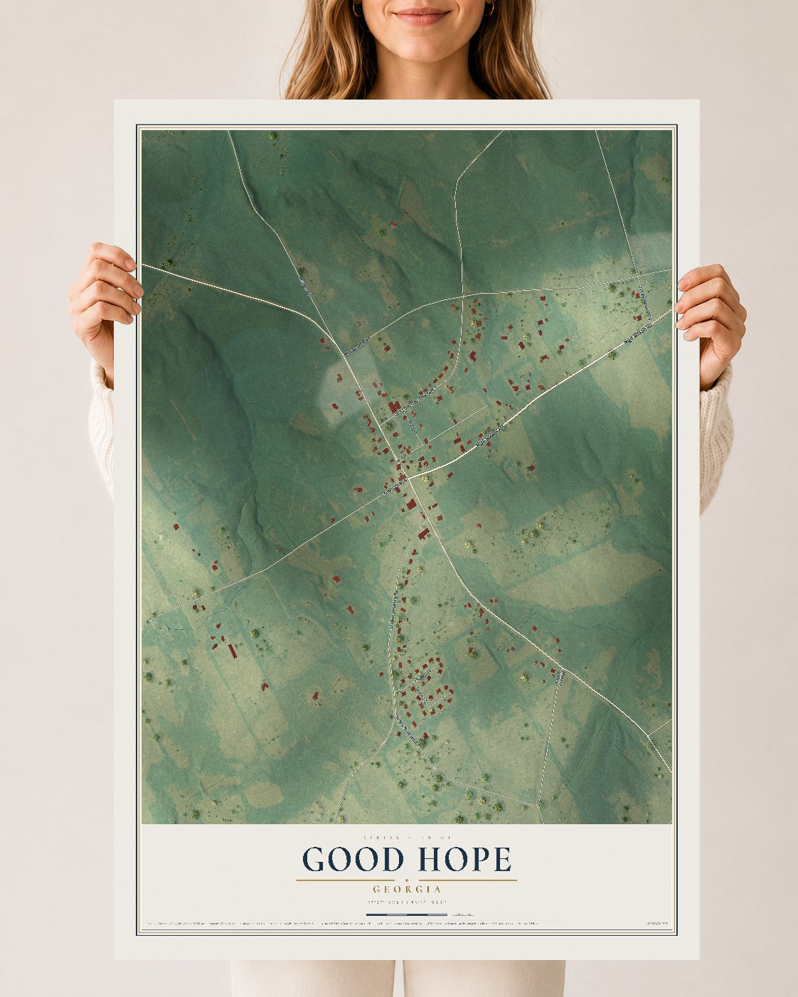 Good Hope, Georgia map print, 24" x 36" Archival Matte Print mockup