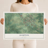 Hampton, Georgia map print, 12" x 18" Archival Matte Print mockup