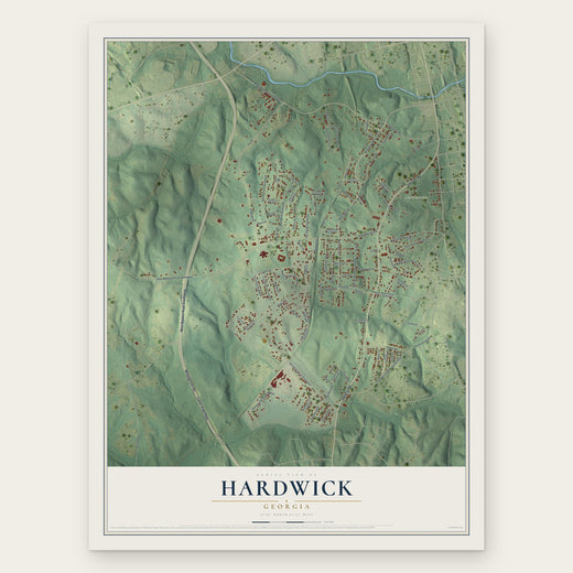 Hardwick, Georgia map print, the full design