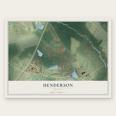 Henderson, Georgia map print, the full design