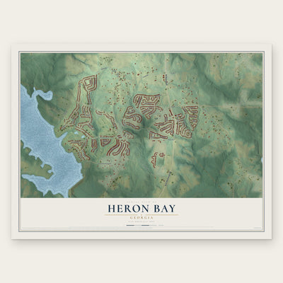 Heron Bay, Georgia map print, the full design
