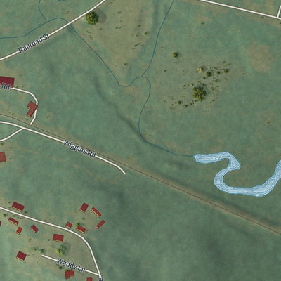 Close-up 2 of the Ideal, Georgia map artwork