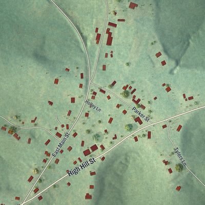 Close-up 1 of the Irwinton, Georgia map artwork