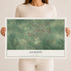 Jackson, Georgia map print, 12" x 18" Archival Matte Print mockup