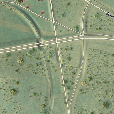 Close-up 1 of the Junction City, Georgia map artwork