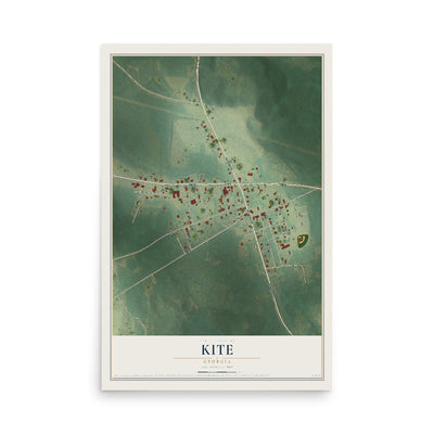 Kite, Georgia map print, 12" x 18" Archival Matte Print mockup