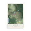 Lakeland, Georgia map print, 12" x 18" Archival Matte Print mockup