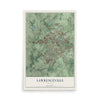 Lawrenceville, Georgia map print, 12" x 18" Archival Matte Print mockup