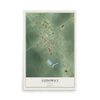 Ludowici, Georgia map print, 12" x 18" Archival Matte Print mockup