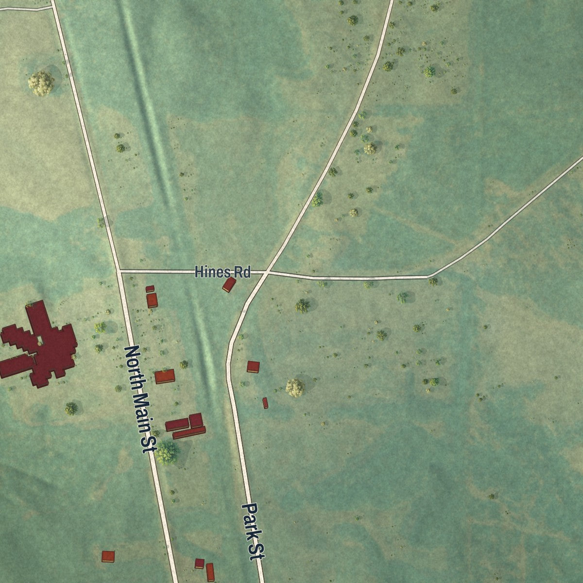 Close-up 2 of the Luthersville, Georgia map artwork