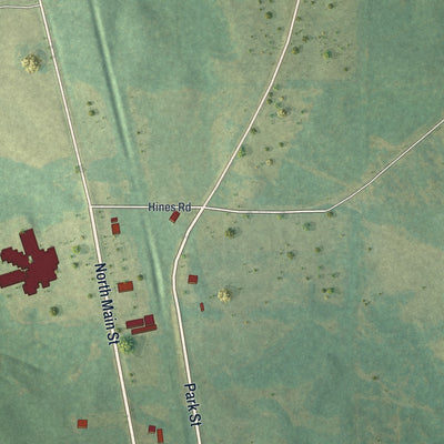 Close-up 2 of the Luthersville, Georgia map artwork