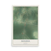 Manassas, Georgia map print, 12" x 18" Archival Matte Print mockup