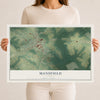 Mansfield, Georgia map print, 12" x 18" Archival Matte Print mockup