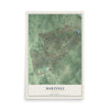 Martinez, Georgia map print, 12" x 18" Archival Matte Print mockup
