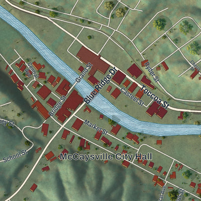 Close-up 1 of the McCaysville, Georgia map artwork