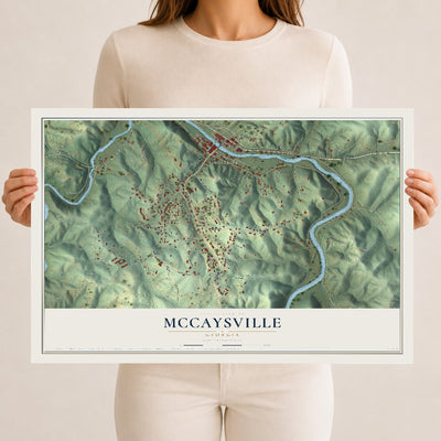 McCaysville, Georgia map print, 12" x 18" Archival Matte Print mockup