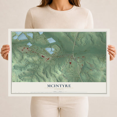 McIntyre, Georgia map print, 12" x 18" Archival Matte Print mockup