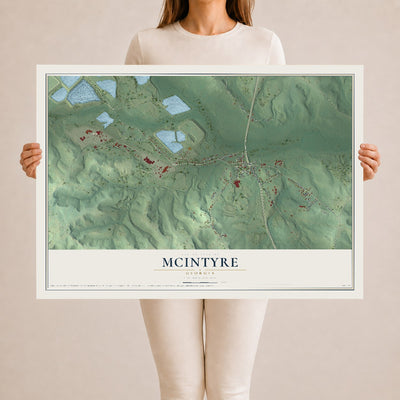 McIntyre, Georgia map print, 24" x 36" Archival Matte Print mockup