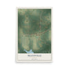 Meansville, Georgia map print, 12" x 18" Archival Matte Print mockup