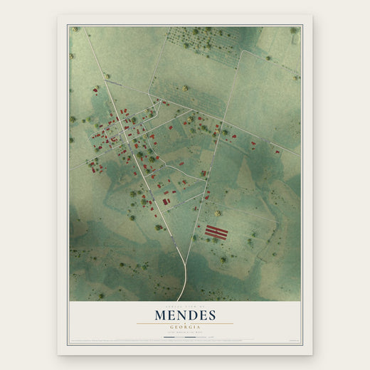 Mendes, Georgia map print, the full design