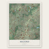 Milford, Georgia map print, the full design