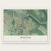 Milstead, Georgia map print, the full design