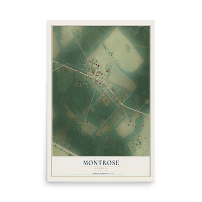 Montrose, Georgia map print, 12" x 18" Archival Matte Print mockup