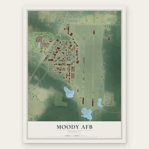Moody AFB, Georgia map print, the full design