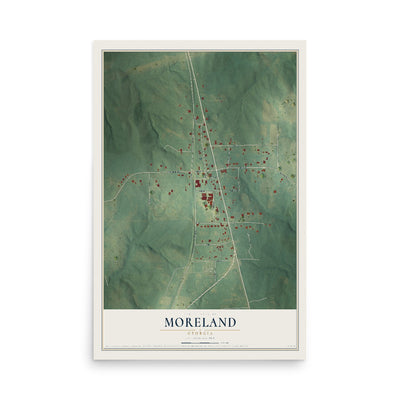 Moreland, Georgia map print, 12" x 18" Archival Matte Print mockup