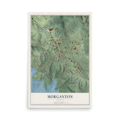Morganton, Georgia map print, 12" x 18" Archival Matte Print mockup