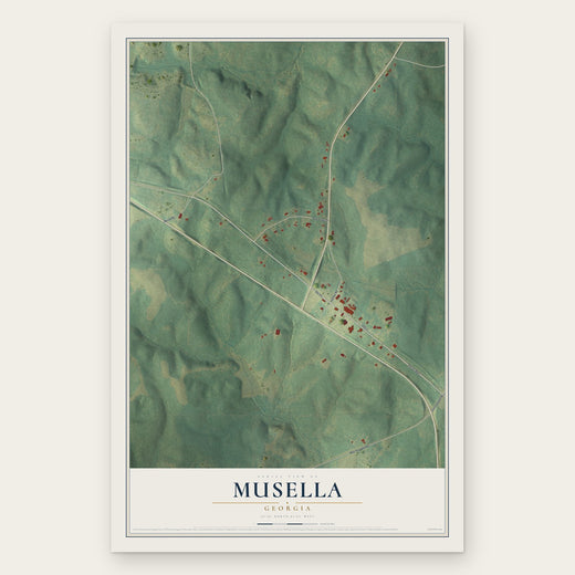 Musella, Georgia map print, the full design