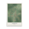 Nahunta, Georgia map print, 12" x 18" Archival Matte Print mockup