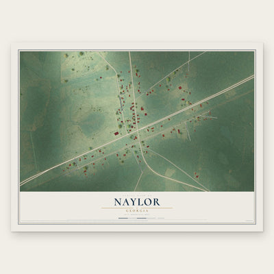 Naylor, Georgia map print, the full design