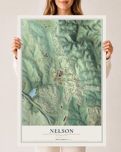 Nelson, Georgia map print, 24" x 36" Archival Matte Print mockup